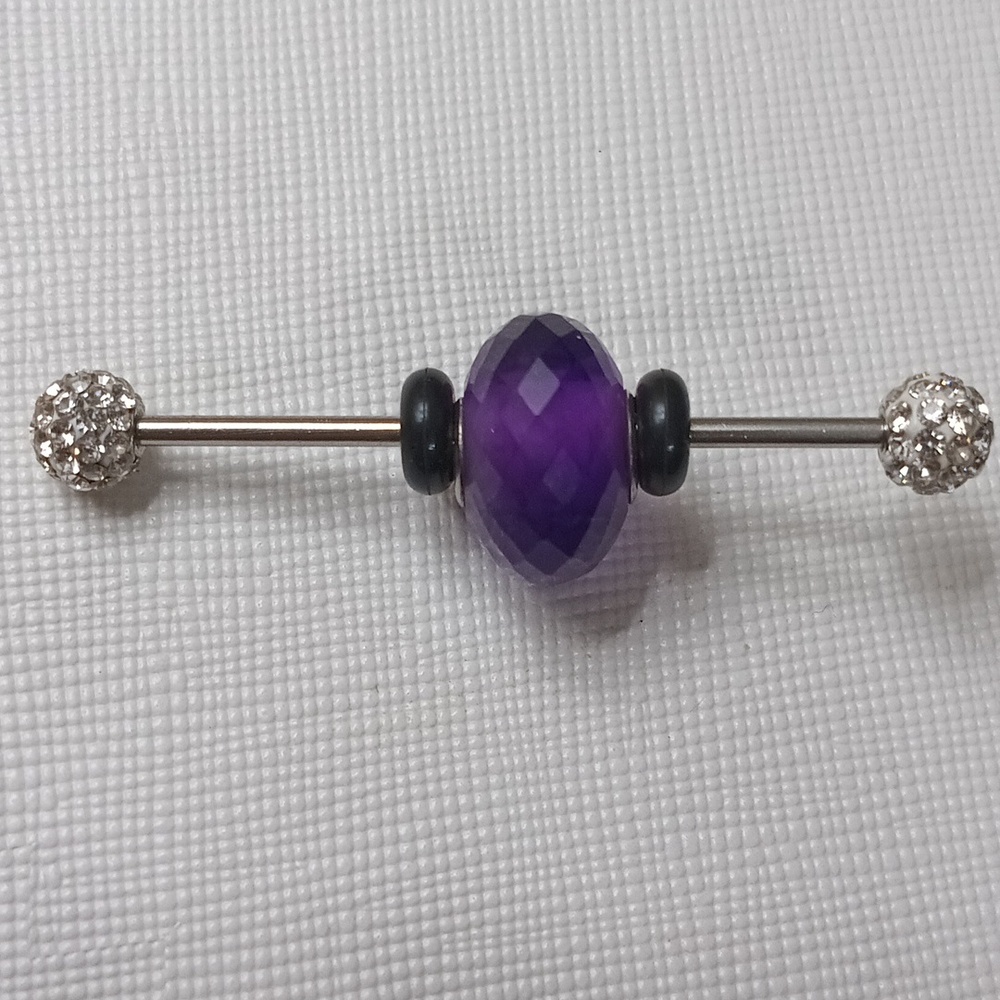 Trollbeads Amethyst Bead Genuine Faceted Gemstone Silver 925 Bead